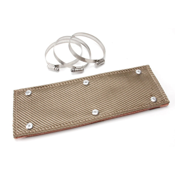 DEI Pipe Shield 4in w x 1ft - w/ Stainless Steel Clamps - Titanium