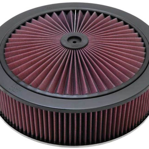 K&N X-Stream Top Filter Black 14 inch OD 5.125 inch Neck Flange 5.875 inch H