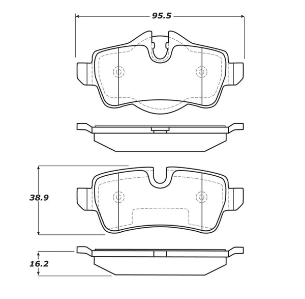 StopTech Street Touring 07-09 Mini Cooper/Cooper S Rear Brake Pads