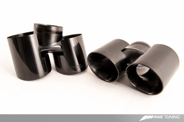 AWE Tuning Diamond Black Quad Tips for 997.2 Turbo and Turbo S