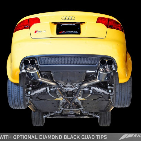 AWE Tuning Audi B7 RS4 Touring Edition Exhaust - Polished Silver Tips