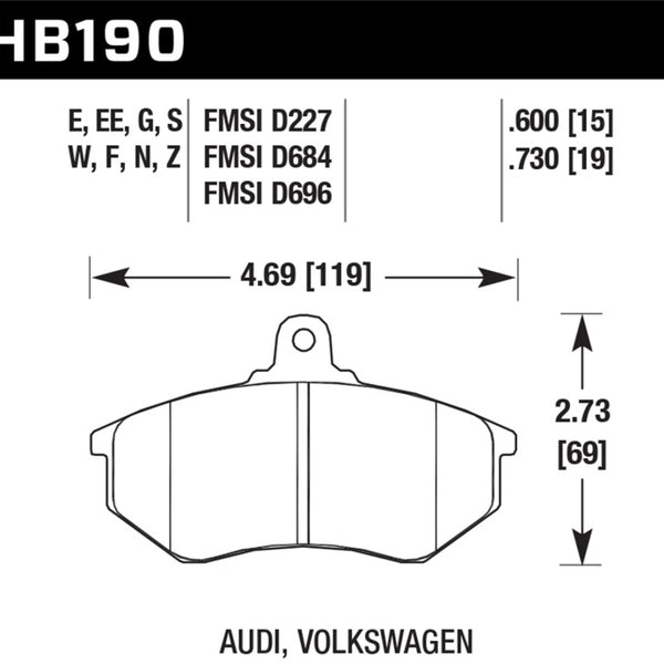 Hawk Performance Ceramic Street Brake Pads