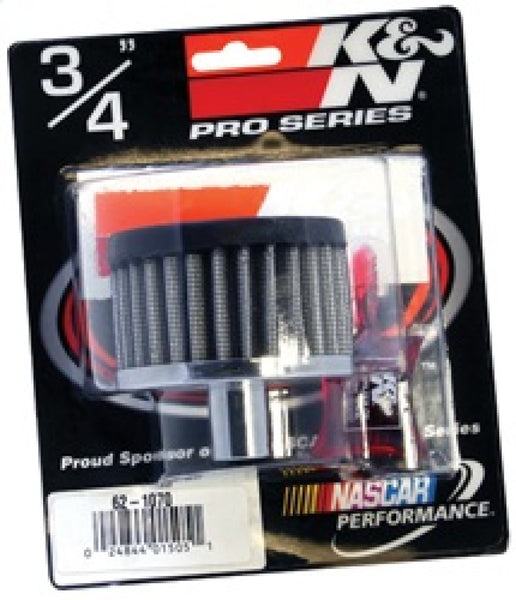 K&N Steel Base Crankcase Vent Filter 3/4in Vent OD x 3in OD x 2in Height