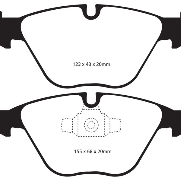 EBC 13+ BMW X1 2.0 Turbo (28i) Redstuff Front Brake Pads