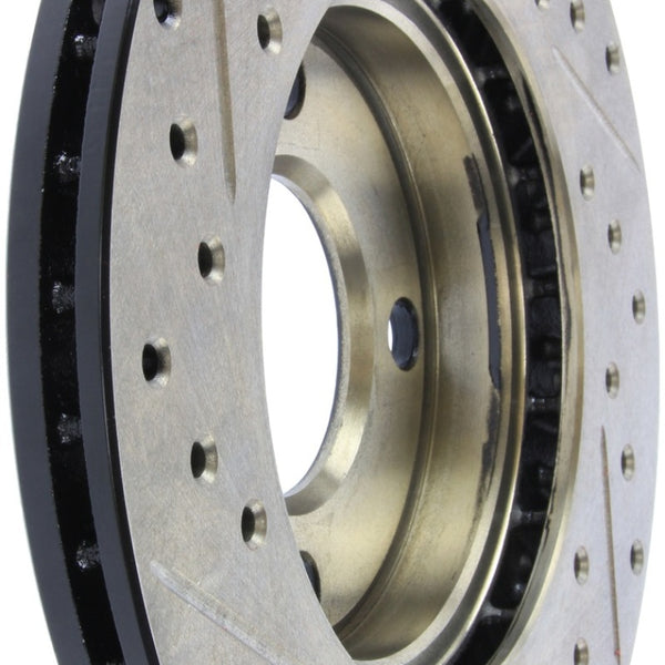 StopTech 84-87 Audi 4000 Quattro Sport Slotted & Drilled Front Left Rotor