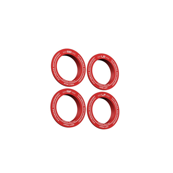fifteen52 Holeshot RSR Center Ring - Corner Designation Set of Four - Red