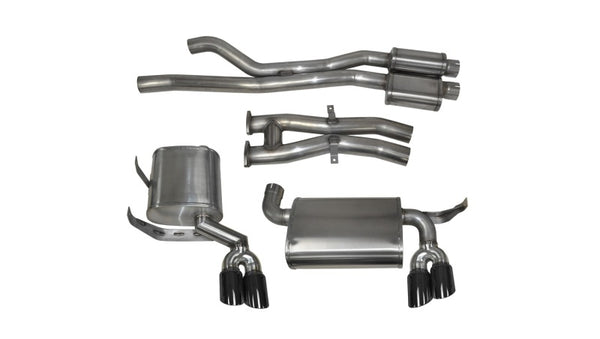 Corsa 01-06 BMW M3 E46 Black Sport Cat-Back Exhaust