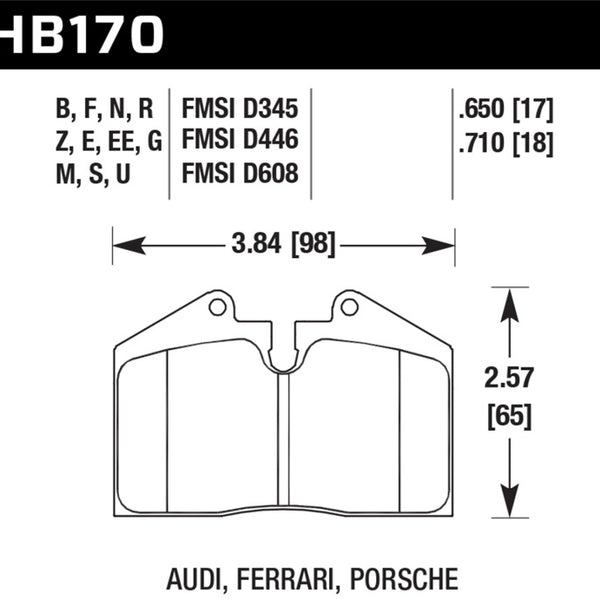 Hawk 91-96 Porsche 911 HPS 5.0 Performance Street Rear Brake Pads
