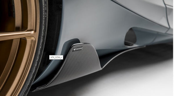 Vorsteiner McLaren 720S Silverstone Aero Side Blades Carbon Fiber PP 2x2 Glossy