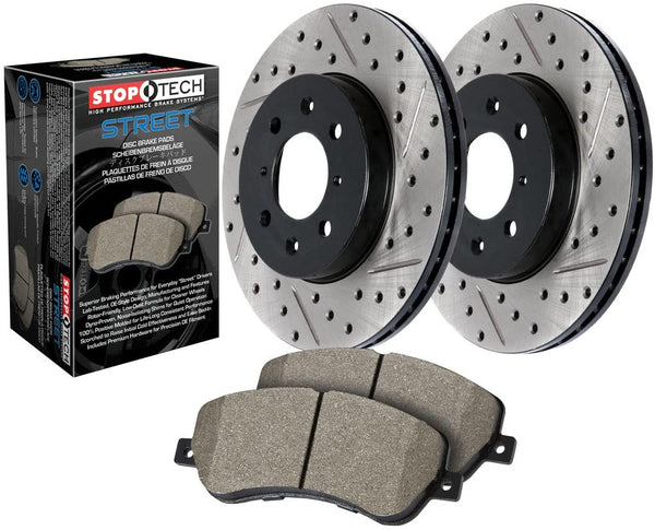 Street Axle Pack Drilled & Slotted, Rear