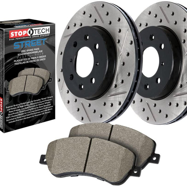 Street Axle Pack Drilled & Slotted, Front