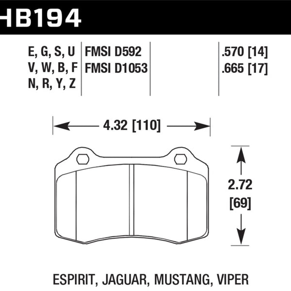 Hawk Performance Ceramic Street Brake Pads