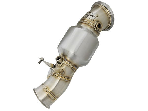 aFe Twisted Steel Down-Pipe Catted16-17 BWM M2 (F87) L6-3.0L (t) N55
