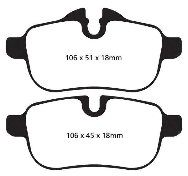 EBC 09+ BMW Z4 3.0 (E89) Yellowstuff Rear Brake Pads