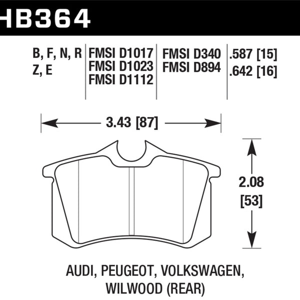 Hawk Performance Ceramic Street Brake Pads