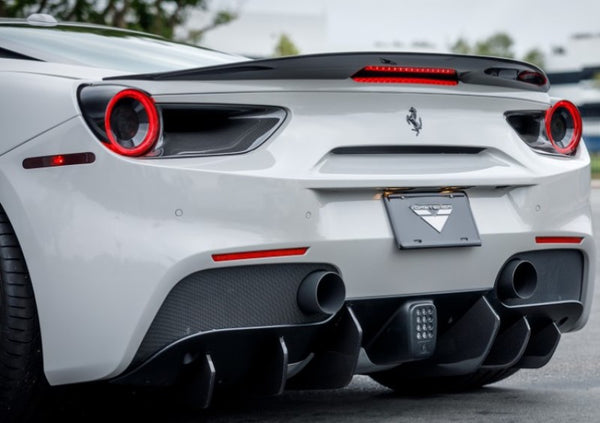 Vorsteiner Ferrari 488 Italia Aero Rear Diffuser Fins (Set of 6) Carbon Fiber PP 1x1 Glossy