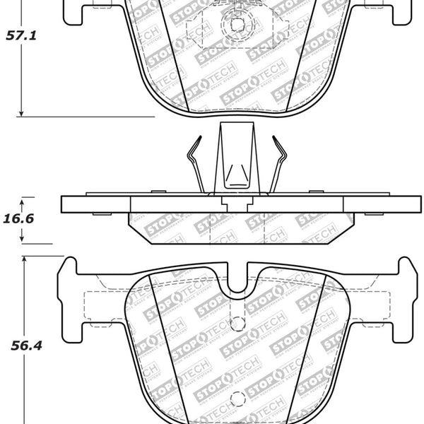 StopTech Street Select Brake Pads w/Hardware - Rear