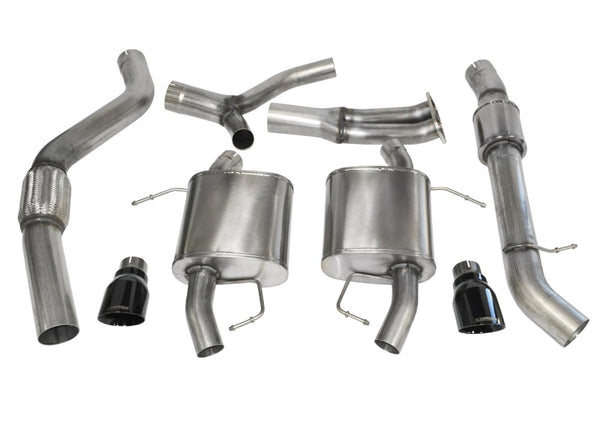 Corsa 07-12 BMW 335i Touring E91 Black Sport Cat-Back Exhaust