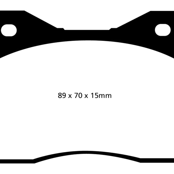 EBC 96-00 Ac Ace 5.0 Greenstuff Front Brake Pads