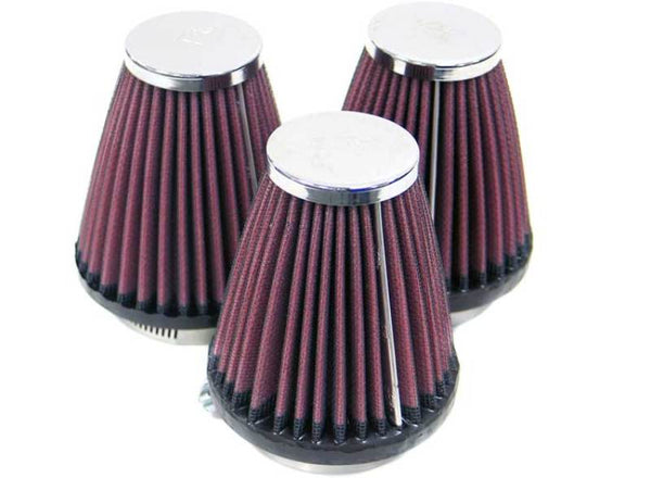 K&N Universal Chrome Filter 2.25 Inch Flange / 3.5 Inch Base / 2 Inch Top / 4 Inch Height 3 per box