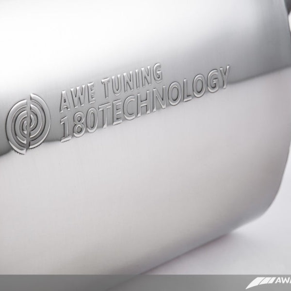 AWE Tuning Audi B8 A4 Touring Edition Exhaust - Quad Tip Polished Silver Tips