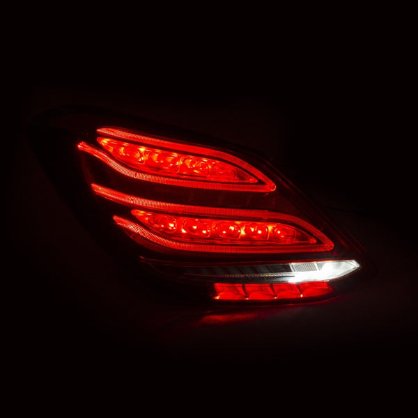 ANZO 15-16 Mercedes Benz C Class (W205) 4DR LED Taillights Red/Clear