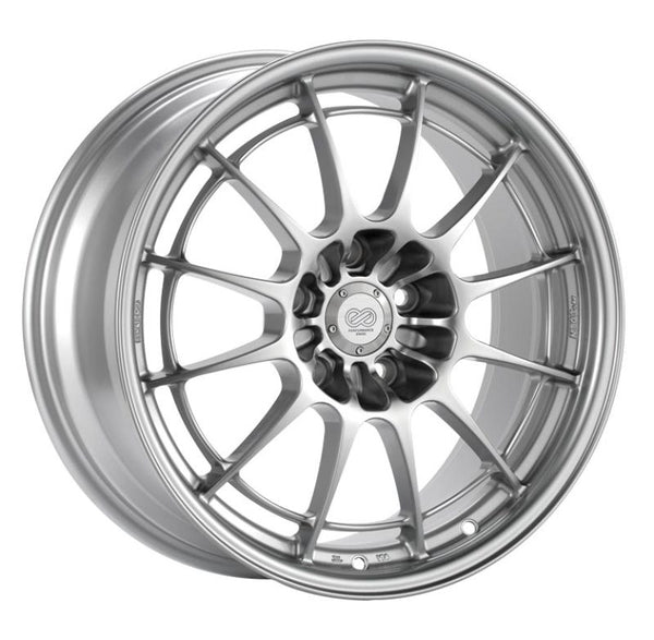 Enkei NT03 17x7.5 4x100 40mm Offset 72.6mm Bore Silver Wheel Miata / 02-06 Mini