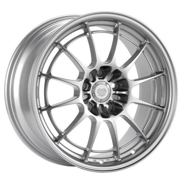 Enkei NT03 17x7.5 4x100 40mm Offset 72.6mm Bore Silver Wheel Miata / 02-06 Mini