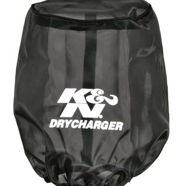 K&N Drycharger Air Filter Wrap Round Tapered Black 5.375in Base ID x 4.375in Top ID x 7 H
