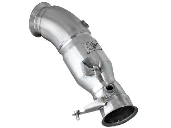 aFe Twisted Steel Headers Down-Pipe *RACE ONLY* SS-304 12-14 BMW 335i L6-3.0L N55 w/ 300 CPSI Cats