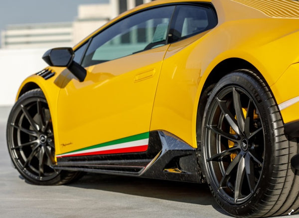 Vorsteiner Lamborghini Huracan Vicenzo Edizione Aero Side Blades Carbon Matrix PP Glossy