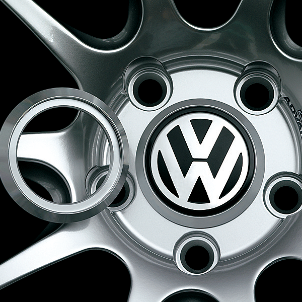 Advan 63mm VW Centercap Adapter Ring - White/Silver Alumite