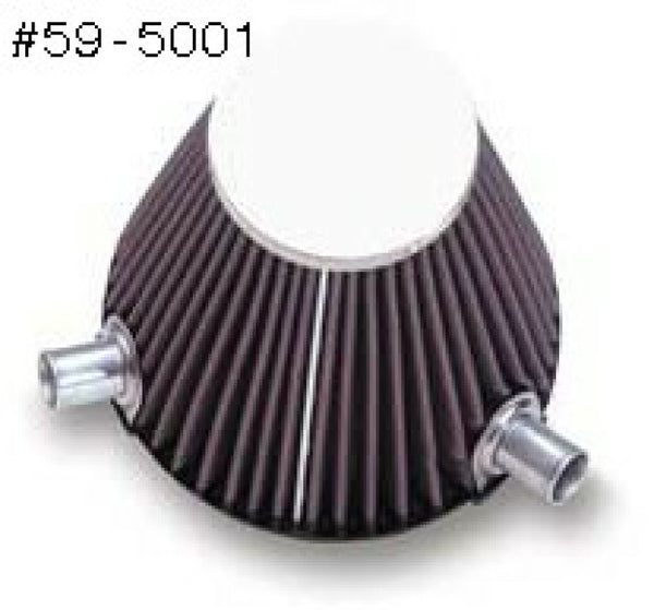 K&N Marine Engine Flame Arrestor Roundl Tapered 3.625in Flange ID / 5.75in Base OD / 6in Height