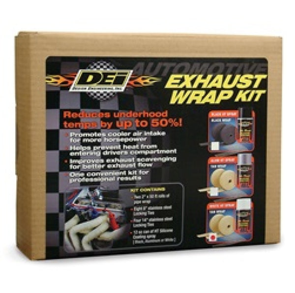 DEI Exhaust Wrap Kit - Tan Wrap and White HT Silicone Coating