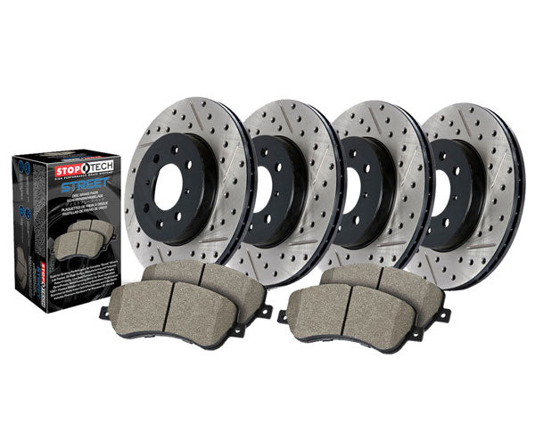 Street Axle Pack Drilled & Slotted, Front